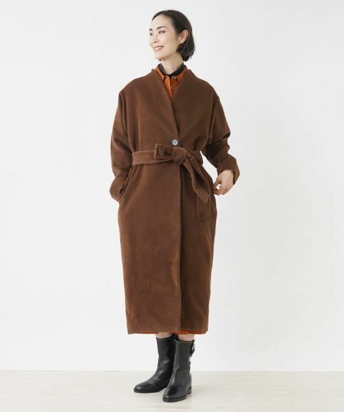 NEMIKA / ネミカ その他アウター | 【DRAWELL】ベルテッドノーカラーコート | 詳細14
