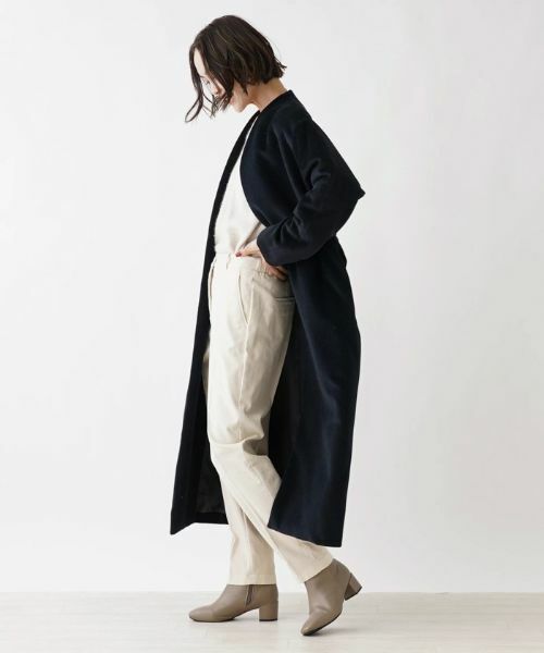 NEMIKA / ネミカ その他アウター | 【DRAWELL】ベルテッドノーカラーコート | 詳細2