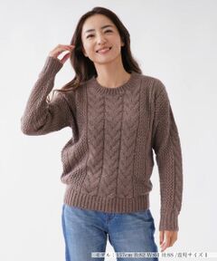 NEMIKA / ネミカ ニット・セーター | スパンコールケーブルメッシュニット