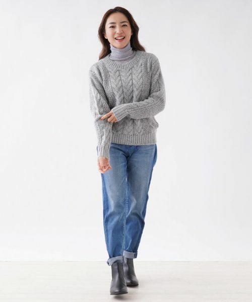 NEMIKA / ネミカ ニット・セーター | スパンコールケーブルメッシュニット | 詳細1