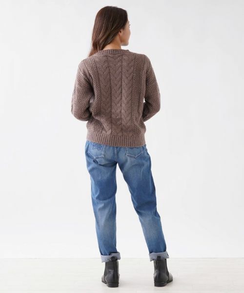 NEMIKA / ネミカ ニット・セーター | スパンコールケーブルメッシュニット | 詳細6