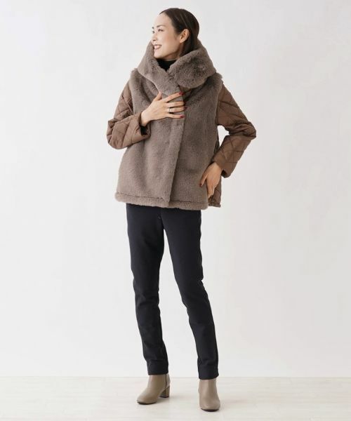 NEMIKA / ネミカ テーラードジャケット | 異素材切替フーデッドジャケット【Bona Rinata】 | 詳細1