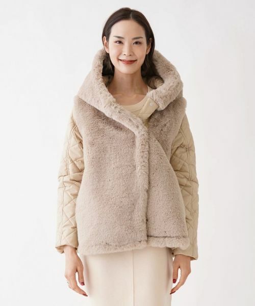 NEMIKA / ネミカ テーラードジャケット | 異素材切替フーデッドジャケット【Bona Rinata】 | 詳細7