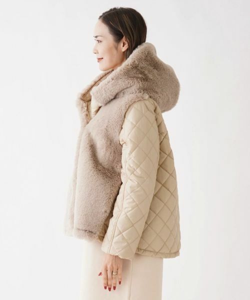 NEMIKA / ネミカ テーラードジャケット | 異素材切替フーデッドジャケット【Bona Rinata】 | 詳細8