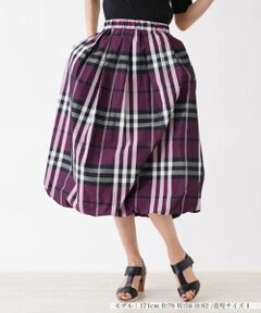 NEMIKA / ネミカ ミニ・ひざ丈スカート | チェックバルーンスカート【NEMIKA】