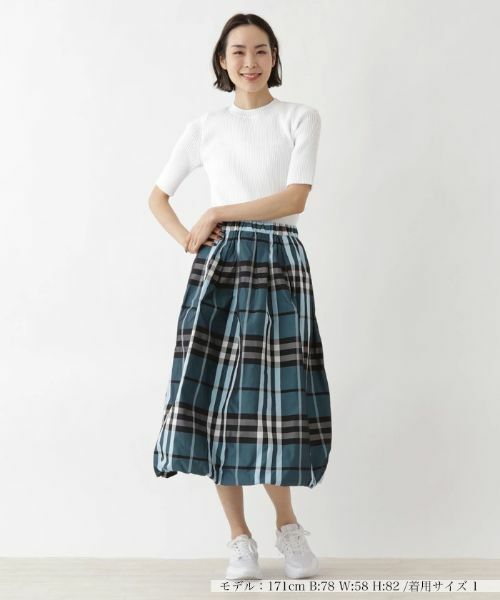 NEMIKA / ネミカ ミニ・ひざ丈スカート | チェックバルーンスカート【NEMIKA】 | 詳細1