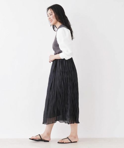 NEMIKA / ネミカ ロング・マキシ丈スカート | ランダムプリーツロングスカート | 詳細12