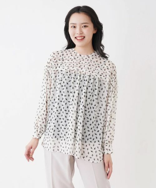 NEMIKA / ネミカ シャツ・ブラウス | プリントボウタイブラウス【NEMIKA】 | 詳細10