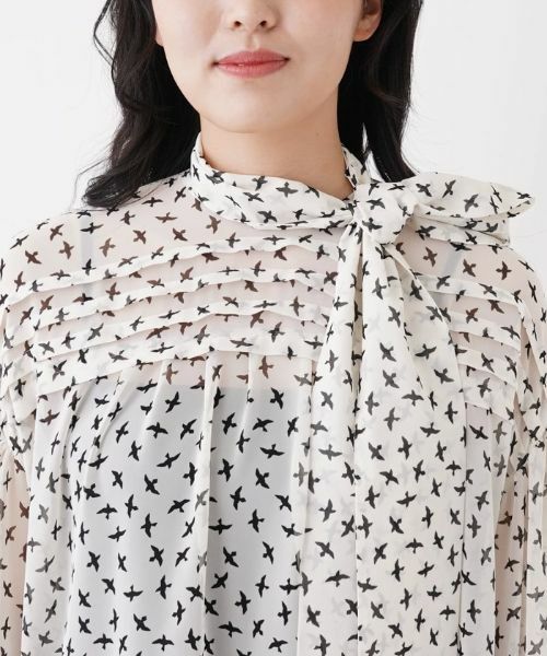 NEMIKA / ネミカ シャツ・ブラウス | プリントボウタイブラウス【NEMIKA】 | 詳細11
