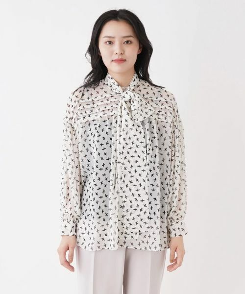 NEMIKA / ネミカ シャツ・ブラウス | プリントボウタイブラウス【NEMIKA】 | 詳細7
