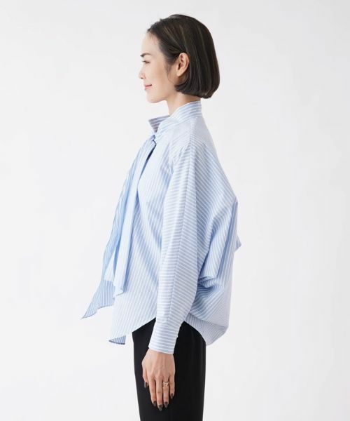 NEMIKA / ネミカ シャツ・ブラウス | ボウタイストライプドルマンブラウス【NEMIKA】 | 詳細5