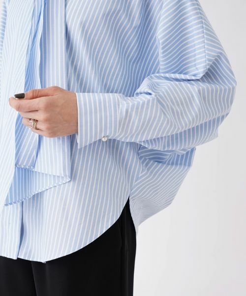 NEMIKA / ネミカ シャツ・ブラウス | ボウタイストライプドルマンブラウス【NEMIKA】 | 詳細9