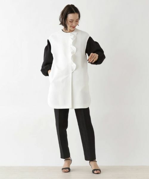 NEMIKA / ネミカ テーラードジャケット | 【セレモニー】フリルロングベスト【NEMIKA】 | 詳細1