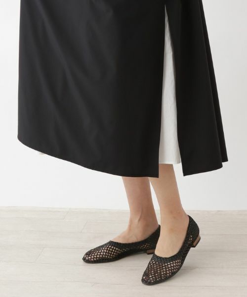 NEMIKA / ネミカ ミニ・ひざ丈スカート | 異素材切替スリットフレアスカート【NEMIKA】 | 詳細10