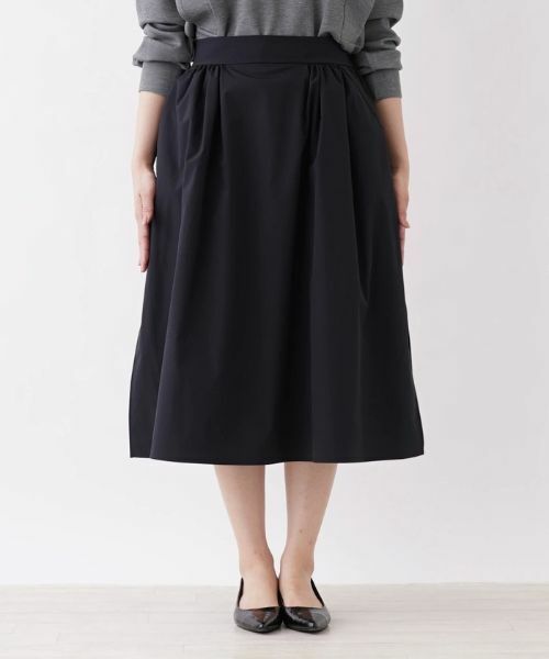 NEMIKA / ネミカ ミニ・ひざ丈スカート | 異素材切替スリットフレアスカート【NEMIKA】 | 詳細4