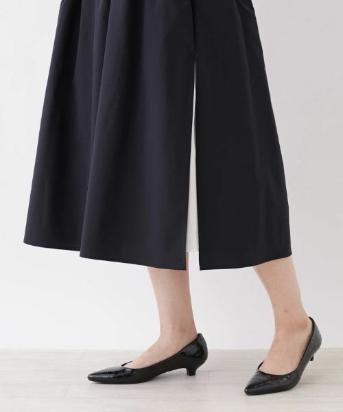 NEMIKA / ネミカ ミニ・ひざ丈スカート | 異素材切替スリットフレアスカート【NEMIKA】 | 詳細8