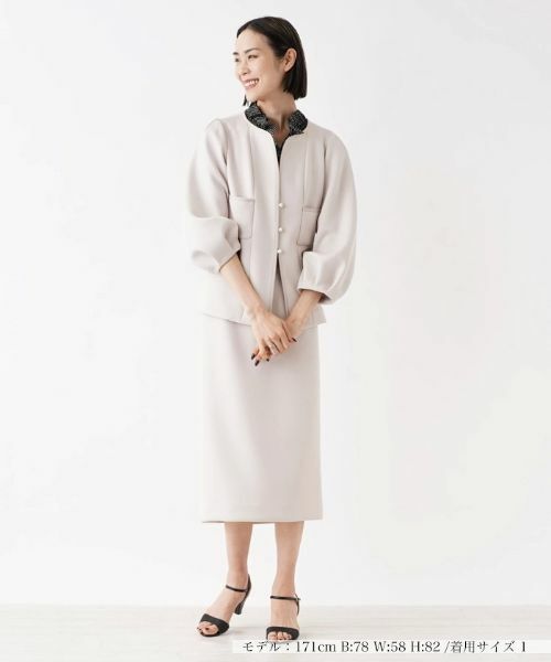 NEMIKA / ネミカ テーラードジャケット | 【セレモニー】ノーカラージャケット【NEMIKA】 | 詳細7