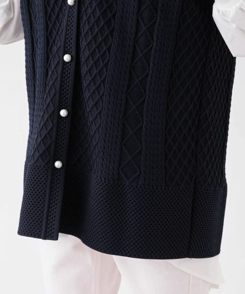 NEMIKA / ネミカ テーラードジャケット | ケーブル柄ニットベスト【NEMIKA】 | 詳細10