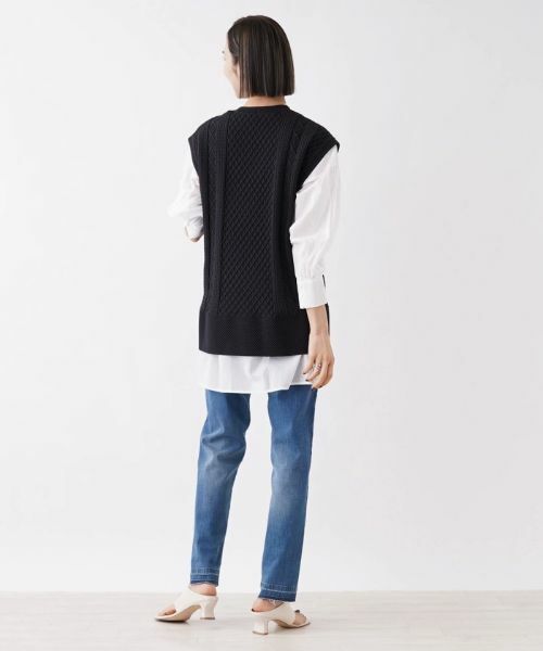 NEMIKA / ネミカ テーラードジャケット | ケーブル柄ニットベスト【NEMIKA】 | 詳細14