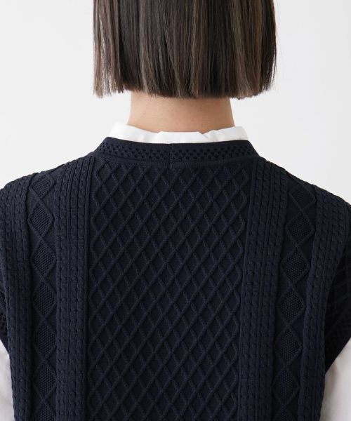 NEMIKA / ネミカ テーラードジャケット | ケーブル柄ニットベスト【NEMIKA】 | 詳細8