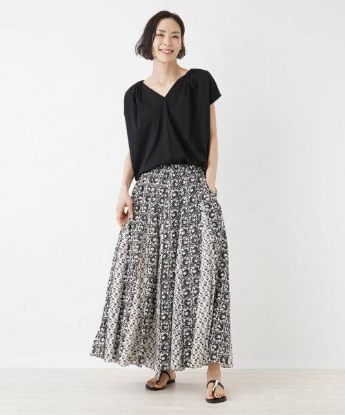 NEMIKA / ネミカ ミニ・ひざ丈スカート | ボタニカル柄ロングスカート【ne Quittez pas】 | 詳細1