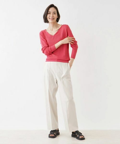 NEMIKA / ネミカ カーディガン・ボレロ | シルクVネックニットプルオーバー【SCAGLIONE】 | 詳細1