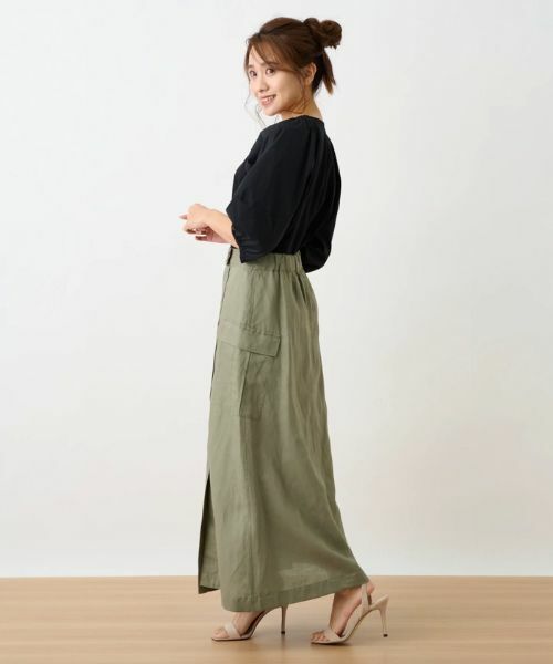 NEMIKA / ネミカ ミニ・ひざ丈スカート | ラップ風ロングスカート【NEMIKA】 | 詳細12