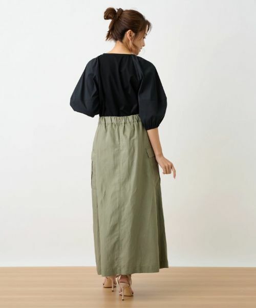 NEMIKA / ネミカ ミニ・ひざ丈スカート | ラップ風ロングスカート【NEMIKA】 | 詳細13