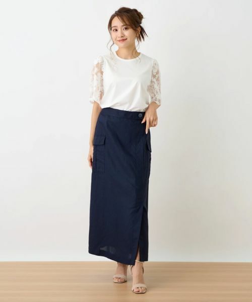 NEMIKA / ネミカ ミニ・ひざ丈スカート | ラップ風ロングスカート【NEMIKA】 | 詳細14