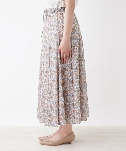 NEMIKA / ネミカ ミニ・ひざ丈スカート | リーフ柄フレアスカート【NEMIKA】 | 詳細5