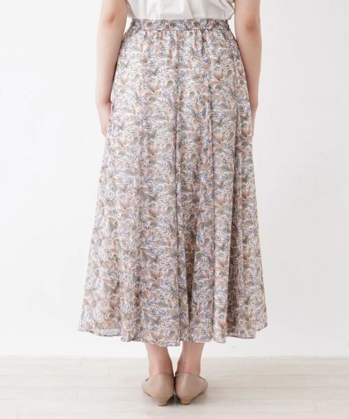 NEMIKA / ネミカ ミニ・ひざ丈スカート | リーフ柄フレアスカート【NEMIKA】 | 詳細6