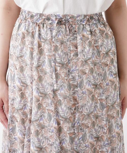 NEMIKA / ネミカ ミニ・ひざ丈スカート | リーフ柄フレアスカート【NEMIKA】 | 詳細7