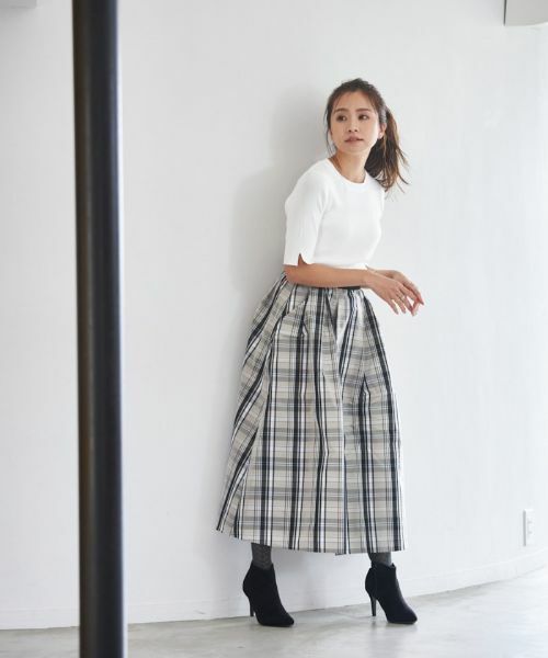NEMIKA / ネミカ ミニ・ひざ丈スカート | チェック柄ロングスカート【NEMIKA】 | 詳細4