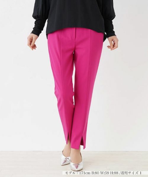 NEMIKA/ネミカ フロントスリットパンツ【NEMIKA】 レッド 7(S)