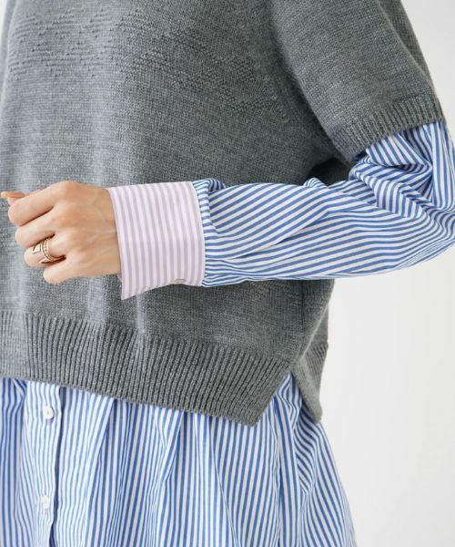 NEMIKA / ネミカ ニット・セーター | 異素材切替ニットプルオーバー【NEMIKA】 | 詳細10