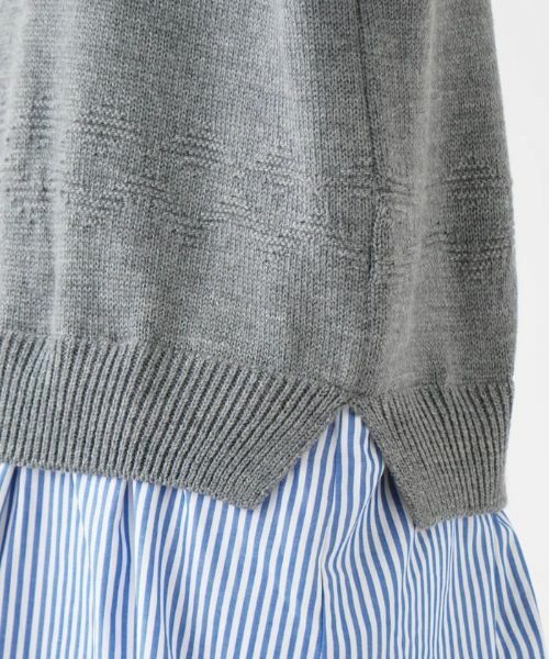 NEMIKA / ネミカ ニット・セーター | 異素材切替ニットプルオーバー【NEMIKA】 | 詳細11