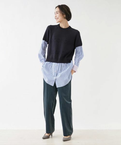 NEMIKA / ネミカ ニット・セーター | 異素材切替ニットプルオーバー【NEMIKA】 | 詳細14