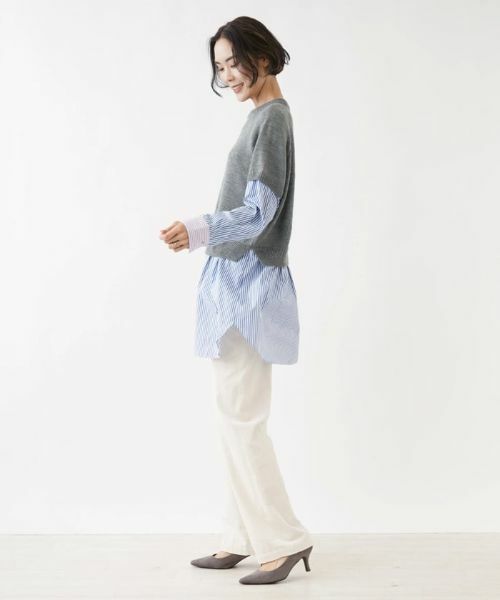 NEMIKA / ネミカ ニット・セーター | 異素材切替ニットプルオーバー【NEMIKA】 | 詳細2