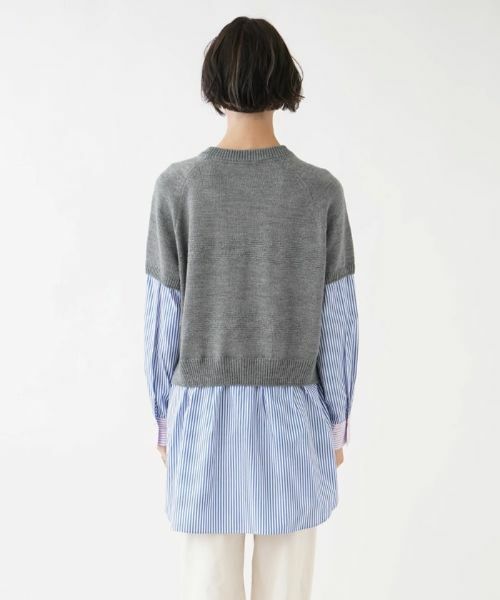 NEMIKA / ネミカ ニット・セーター | 異素材切替ニットプルオーバー【NEMIKA】 | 詳細6