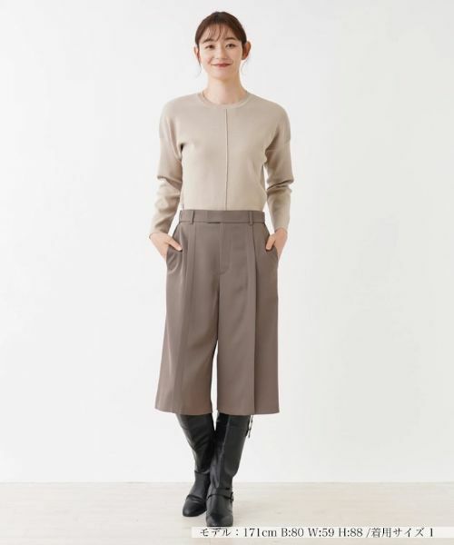 NEMIKA / ネミカ ショート・ハーフ・半端丈パンツ | タックパンツ | 詳細1