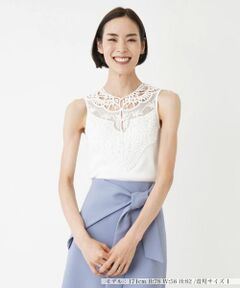 NEMIKA / ネミカ カットソー | レース切替えノースリーブカットソー【TRANOI】