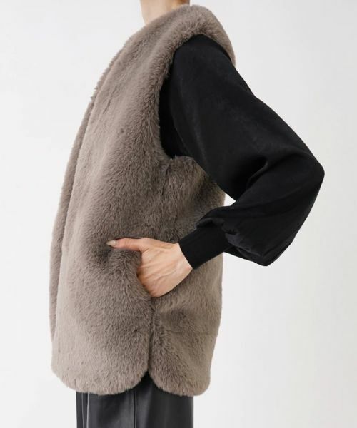 NEMIKA / ネミカ テーラードジャケット | フェイクファーベスト【NEMIKA】 | 詳細12