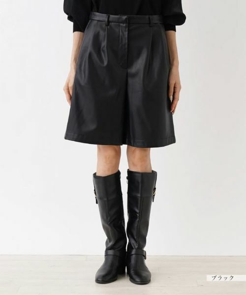 NEMIKA / ネミカ ショート・ハーフ・半端丈パンツ | フェイクレザーショートパンツ【NEMIKA】 | 詳細4