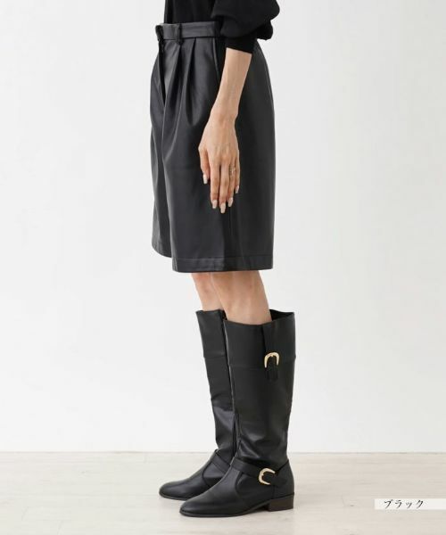 NEMIKA / ネミカ ショート・ハーフ・半端丈パンツ | フェイクレザーショートパンツ【NEMIKA】 | 詳細5