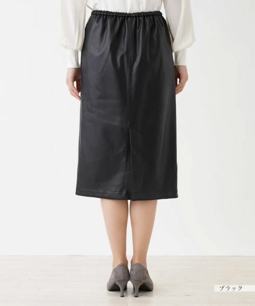 NEMIKA / ネミカ ミニ・ひざ丈スカート | フェイクレザータイトスカート【NEMIKA】 | 詳細6