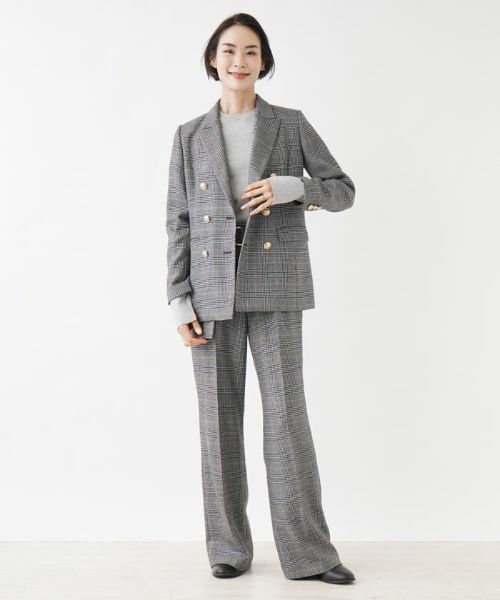 NEMIKA / ネミカ その他パンツ | 【セットアップ対応商品】【小林有里さん着用】チェック柄ワイドパンツ【NEMIKA】 | 詳細4