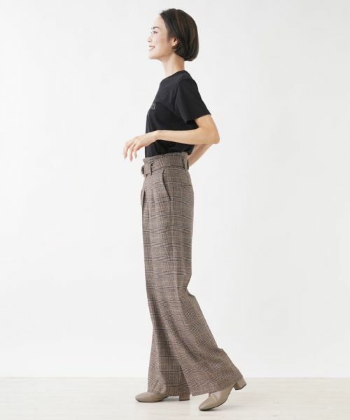 NEMIKA / ネミカ その他パンツ | 【セットアップ対応商品】【小林有里さん着用】チェック柄ワイドパンツ【NEMIKA】 | 詳細8