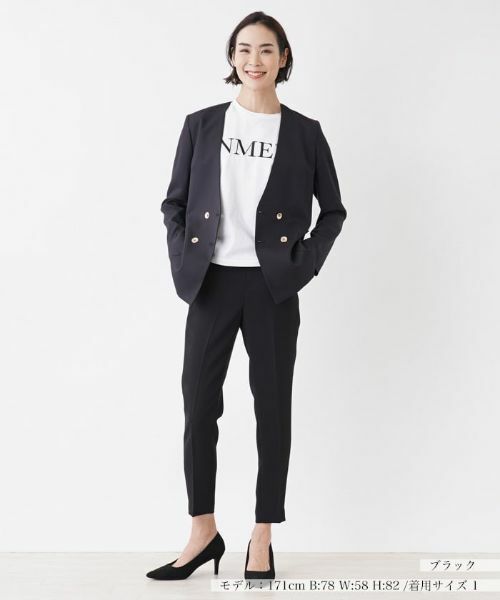 NEMIKA / ネミカ テーラードジャケット | ノーカラーダブルブレストジャケット【NEMIKA】 | 詳細1