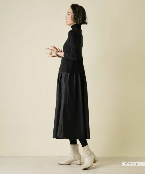 NEMIKA / ネミカ ドレス | 異素材切替ワンピース【PUPULA】 | 詳細13