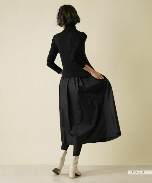 NEMIKA / ネミカ ドレス | 異素材切替ワンピース【PUPULA】 | 詳細14